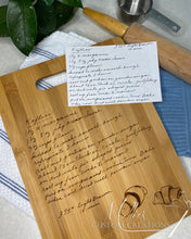 Load image into Gallery viewer, Custom Handwritten Recipe Cutting Board | Engraved Family Recipe | Personalized Gift
