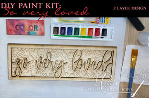 'So Very Loved' DIY Paint Kit | Art Craft Project | Gift for Loved One