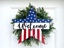 Load image into Gallery viewer, Star Welcome Door Hanger DIY Kit | Kids Craft Kit | Patriotic Décor | 4th of July | American Flag
