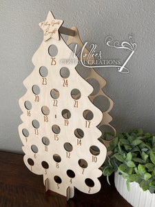 Adult Advent Calendar Trees | Mini Wine Bottle | Mini Liquor Bottle | Christmas Countdown Decor