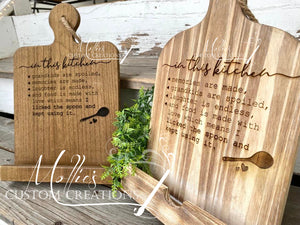 Custom Tablet Stand, Cookbook Holder | In this kitchen | Personalized Décor | Baking tool | Gift for grandma, mom